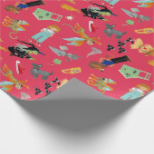 Fun Wizard of Oz on red children's design Cadeaupapier (Hoek)