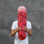 Fun Wizard of Oz on red children's design Persoonlijk Skateboard