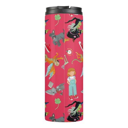 Fun Wizard of Oz on red children's design Thermosbeker (Achterkant)
