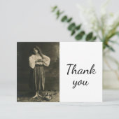 Fun  Woman Hair Clothes Dank u Bedankkaart (Staand voorkant)