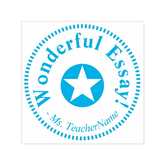 Fun "Wonderful Essay!" + Naam van aangepaste aanne Zelfinktende Stempel (Design)