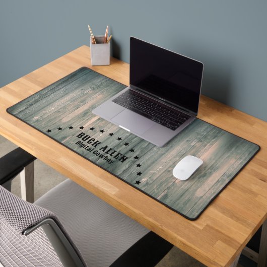 Fun Wood & Stars Western uiterlijk Naam & Titel Bureaumat (Kantoor 2)