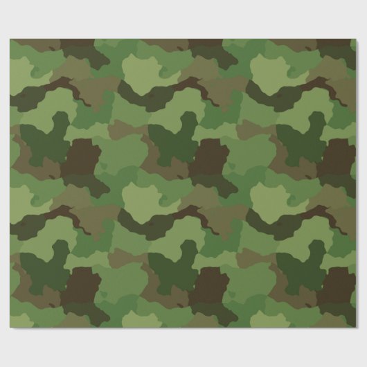 Fun Woodland Camouflage met grotere vormen Cadeaupapier (Vlak)