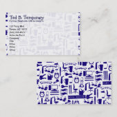 Fun Work Tools Patroon Kunst Visitekaartje (Voorkant / Achterkant)