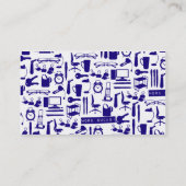 Fun Work Tools Patroon Kunst Visitekaartje (Achterkant)