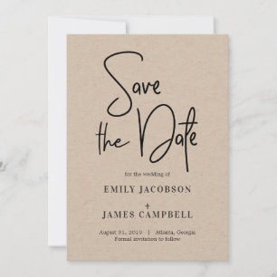 Fun Writing Save the Date Kaart Kraft