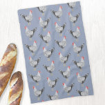Fun Wyandotte Kippenhoen Waterverf Blauw Theedoek<br><div class="desc">Een leuke en grillige waterverf Wyandotte Chicken Pattern. Ideaal voor een dier- of vogelliefhebber. Originele versie door Nic Squirrell.</div>
