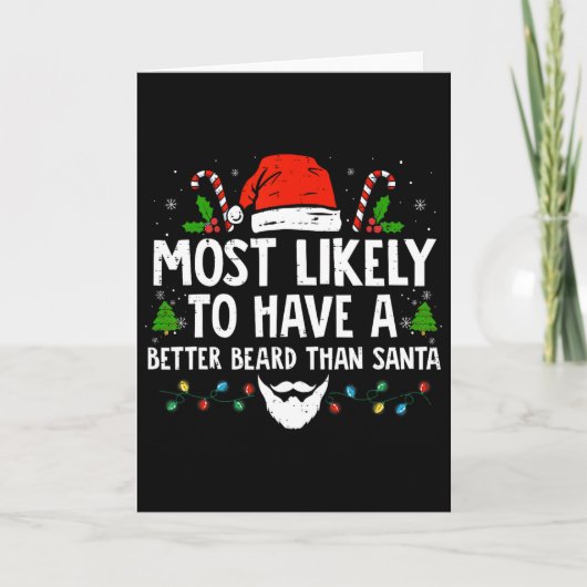 Fun Xmas Most Likely To Have A Better Beard Than S Kaart (Voorkant)