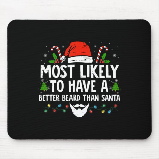 Fun Xmas Most Likely To Have A Better Beard Than S Muismat (Voorkant)