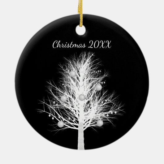 Fun Xray kerstboom "Kerstmis 20xx" Keramisch Ornament (Achterkant)