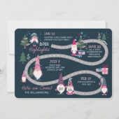 Fun Year End Highlight Gnomes kerstakkaart Feestdagenkaart (Voorkant)