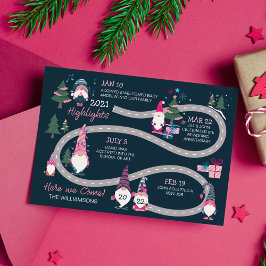 Fun Year End Highlight Gnomes kerstakkaart Feestdagenkaart