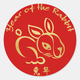 Fun Year of the Rabbit Kind's Wrist Ronde Sticker