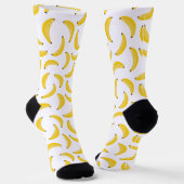 Fun Yellow Banana Illustration Pattern Socks Sokken (Gebogen)