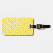 Fun Yellow Crayon Pattern Bagagelabel (Voorkant horizontaal)