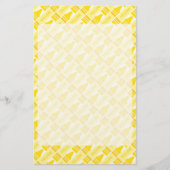 Fun Yellow Crayon Pattern Briefpapier (Voorkant)