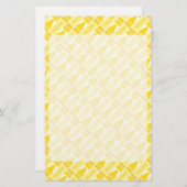 Fun Yellow Crayon Pattern Briefpapier (Voorkant / Achterkant)
