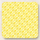 Fun Yellow Crayon Pattern Drankjes Onderzetter (Voorkant)