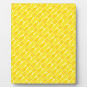 Fun Yellow Crayon Pattern Fotoplaat (Voorkant)