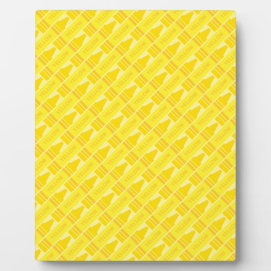 Fun Yellow Crayon Pattern Fotoplaat (Voorkant)