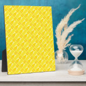 Fun Yellow Crayon Pattern Fotoplaat (Zijkant)
