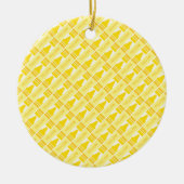 Fun Yellow Crayon Pattern Keramisch Ornament (Voorkant)