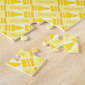Fun Yellow Crayon Pattern Legpuzzel (Zijkant)