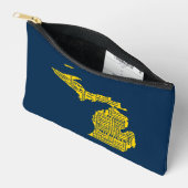 Fun Yellow en Navy Blue State of Michigan steden Etui (Open)