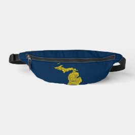 Fun Yellow en Navy Blue State of Michigan steden Heuptasje