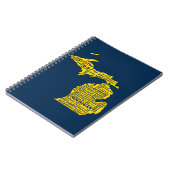Fun Yellow en Navy Blue State of Michigan steden Notitieboek (Linkerzijde)