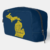 Fun Yellow en Navy Blue State of Michigan steden Toilettasje (Rechterhoek)