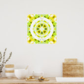 Fun Yellow Green Rise en Shine Star Motivatie Poster (Keuken)
