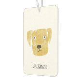 Fun Yellow Labrador Retriever Hond Gepersonaliseer Luchtverfrisser (Links)