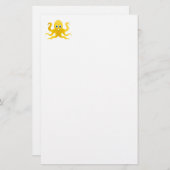 Fun yellow octopi briefpapier (Voorkant / Achterkant)