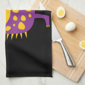 Fun Yellow Paars Monster Creature Gifts for Kids Theedoek (Quarter Fold)