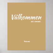 Fun Yellow Swedish Welcome Definition Poster (Voorkant)