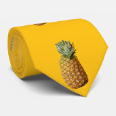 Fun Yellow Tropical Fruit Pineapple Stropdas (Opgerold)