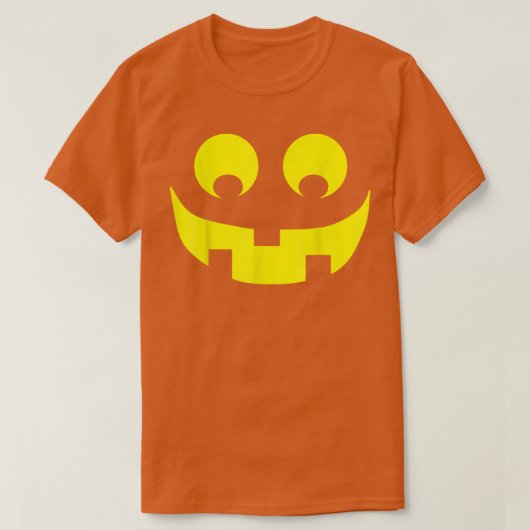 Fun YellowBlack Jack O' Lantern Pumpkin Halloween T-shirt (Design voorkant)