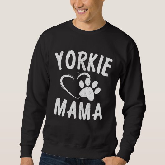 Fun Yorkie Mama  Dog  Apparel Yorkshire Terrier Mo Trui (Voorkant)