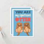 Fun You are my significant otter romantic word pun Kaart (Voorkant / Achterkant in situ)