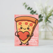 Fun You Have A Pizza My Heart Feestdagenkaart (Staand voorkant)