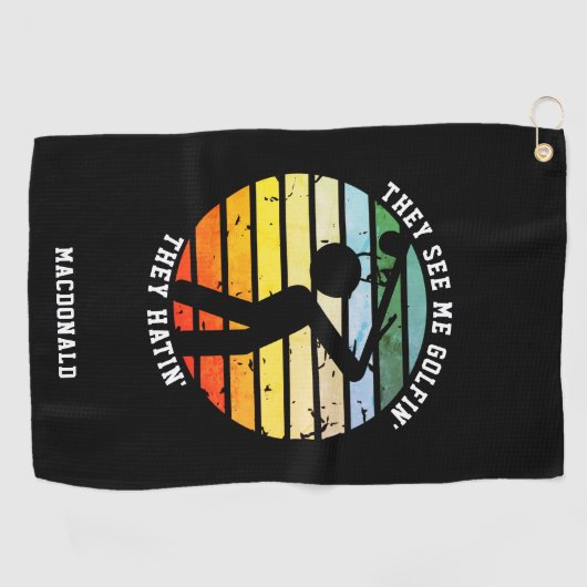 Fun ZE ZIEN ME GOLFIN'S DAT ZE 'Ge Golfhanddoek (Horizontaal)