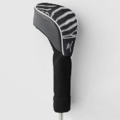 Fun Zebra Custom Name Animal Print Golfheadcover (Schuin)