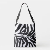 FUN-Zebra met lederen look All-Over-Print Crossbody Tas (Achterkant)