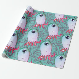 FUN ZEE MONSTER JAPANESE WAVES Wrapping Paper Cadeaupapier