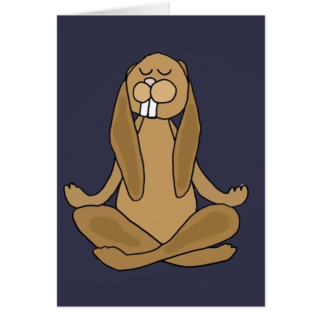 Fun Zen Bunny Rabbit in Yoga Pose (Voorkant)