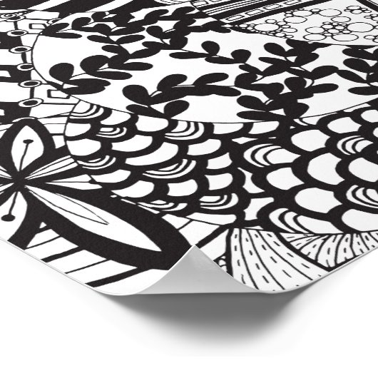 Fun Zendole Circle Patronen Poster (Hoek)