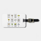 Fun Zodiac Astrological Characters Bagagelabel (Voorkant horizontaal)