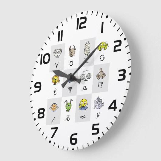 Fun Zodiac Astrological Characters Grote Klok (Hoek)