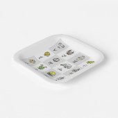 Fun Zodiac Astrological Characters Papieren Bordje (Gebogen)